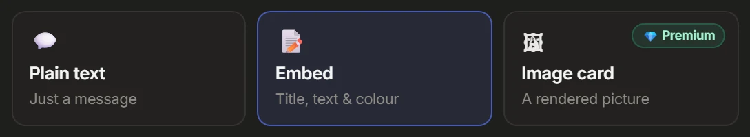 The three message styles