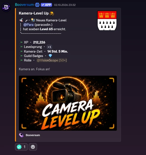 Camera level-up embed